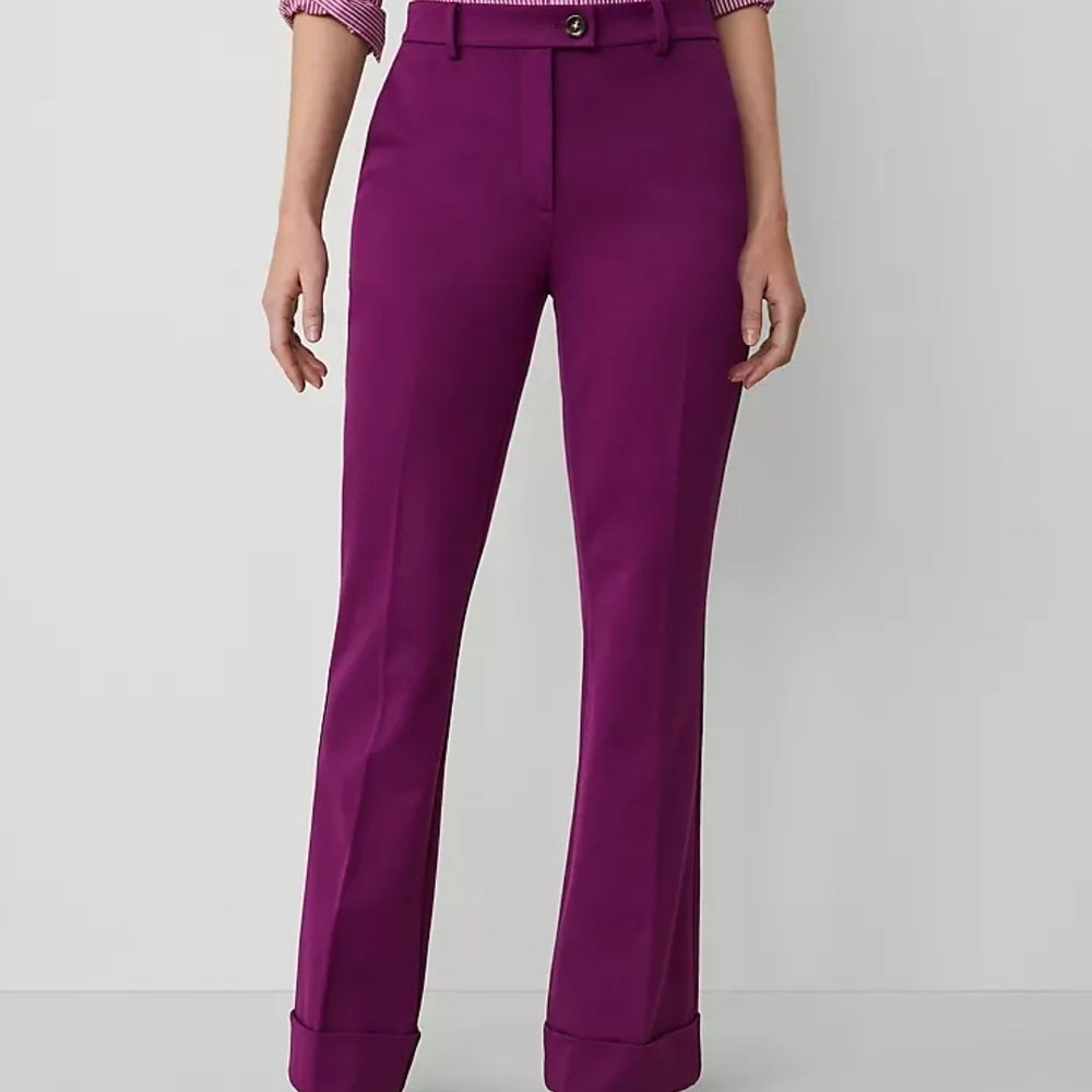 Ann Taylor Cuffed Tab Waist Trouser NWT